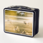 飛んでいる貝 – 抽象芸術 メタルランチボックス (正面)