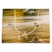 飛んでいる貝 – 抽象芸術 ラージペーパーバッグ (正面)