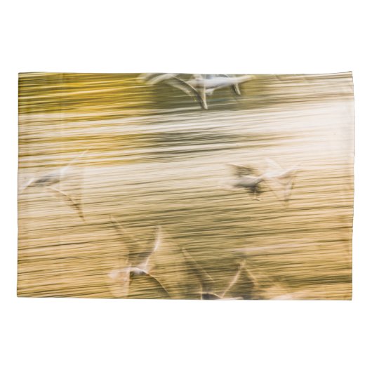 飛んでいる貝 – 抽象芸術 枕カバー (裏面)