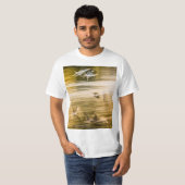 飛んでいる貝 – 抽象芸術 Tシャツ (正面フル)
