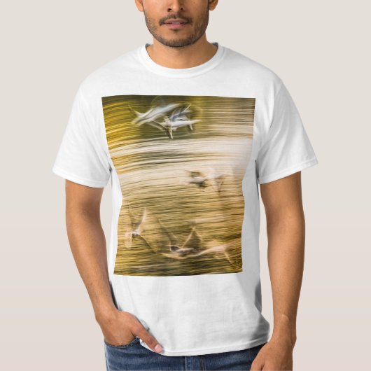 飛んでいる貝 – 抽象芸術 Tシャツ (正面)