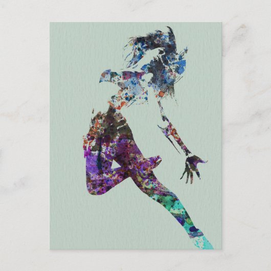 飛んでいる踊る ポストカード (正面)