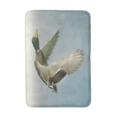 飛んでいる野生のアヒル バスマット (正面縦)