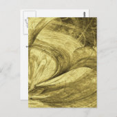 飛んでいる金ゴールド ポストカード (正面/裏面)