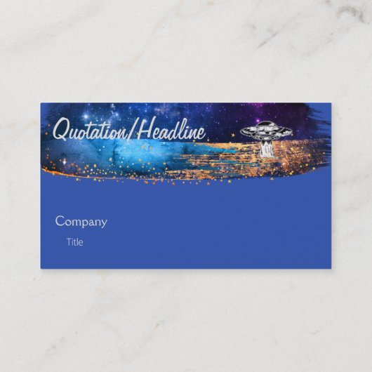 飛んでいる銀河系のソーサー芸術的 名刺 (裏面)