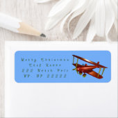 飛んでいる飛行機差出人住所ラベル ラベル (インサイチュ)