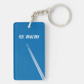 飛んでいる飛行機 キーホルダー (裏面)