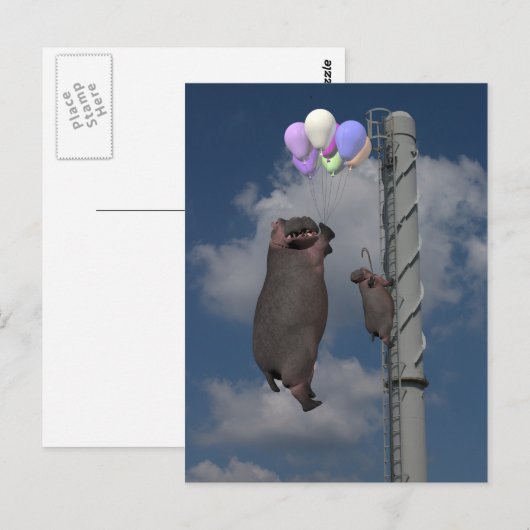 飛んでいる馬 ポストカード (正面/裏面)