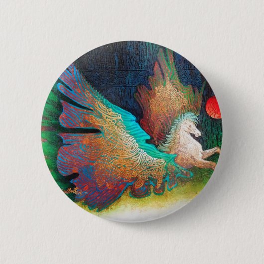 飛んでいる馬 缶バッジ (正面)