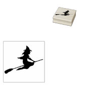 飛んでいる魔女シルエットアートスタンプ ラバースタンプ (押印)