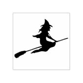 飛んでいる魔女シルエットアートスタンプ ラバースタンプ (インプリント)