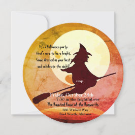 飛んでいる魔女ハロウィンno 3 招待状