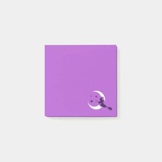 飛んでいる魔女ポストItノート/紫 ポストイット (正面)