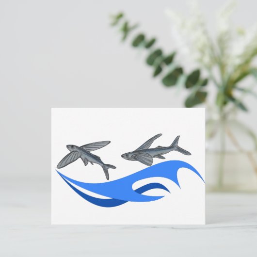 飛んでいる魚(エクソセ) ポストカード (スタンド正面)