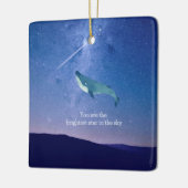 飛んでいる鯨 セラミックオーナメント (左)