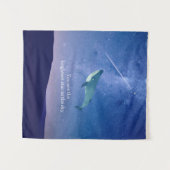 飛んでいる鯨 タペストリー (正面(横))