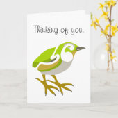 飛んでいる鳥考えるよ。 カード (黄色い花)