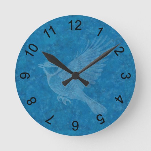 飛んでいる鳥 ラウンド壁時計 (正面)