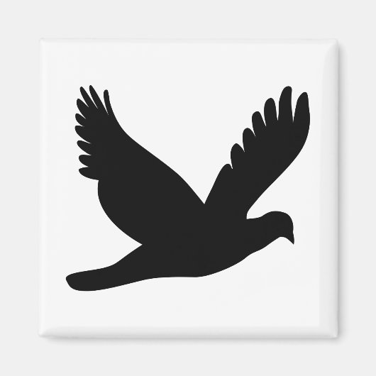 飛んでいる鳩の影 マグネット (正面)