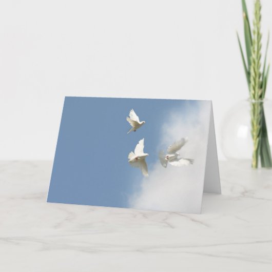 飛んでいる鳩 カード (正面)