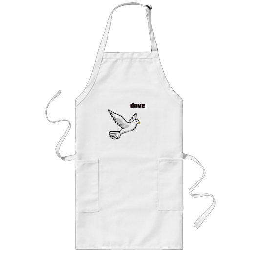 飛んでいる鳩 ロングエプロン (正面)