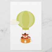 「飛んでいる」キツネ 便箋 (正面)