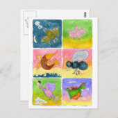 飛んでいる... ポストカード (正面/裏面)