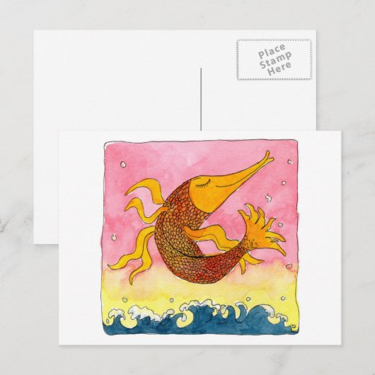 飛んでいる... ポストカード (正面/裏面)