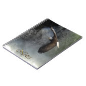 飛んでいるBald Eagle & Waterfall Wildlife Notebook ノートブック (左側)