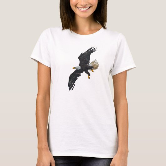 飛んでいるBald Eagle Wildlife Freedomの写真 Tシャツ (正面)