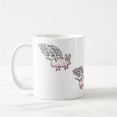 「飛んでいるFuture Bacon」コーヒーマグ コーヒーマグカップ (左)