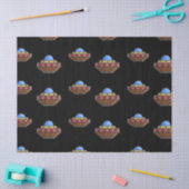 飛んでいるufo宇宙黒 薄葉紙 (クラフト)