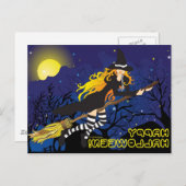 飛んでいるwitch_1 ポストカード (正面/裏面)