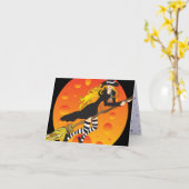 飛んでいるwitch_2 カード (黄色い花)