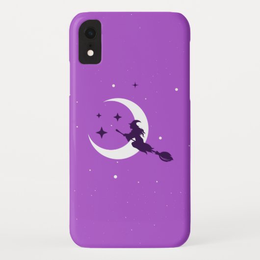 飛んでいるWitch Phone Case/パープル Case-Mate iPhoneケース (裏面)