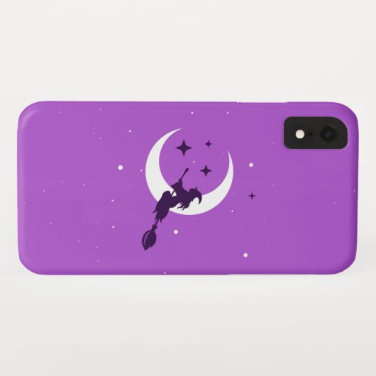 飛んでいるWitch Phone Case/パープル Case-Mate iPhoneケース (裏面(横))