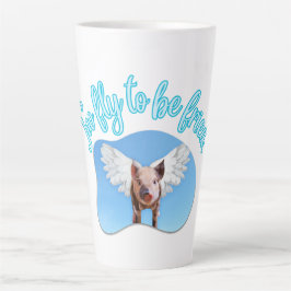 飛んで友になれぬ カフェラテマグ