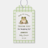 飛んで来て♪カエル テーマのベビーシャワー ギフトタグ (正面)