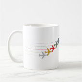 飛カラフル行機 コーヒーマグカップ (左)