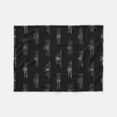 飛クラシック行機パターンヴィンテージ飛行機アートカスタム フリースブランケット (正面(横))