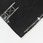 飛クラシック行機パターンヴィンテージ飛行機アートカスタム フリースブランケット (角)