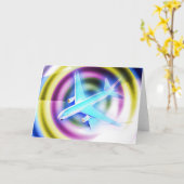 飛サイケデリック行機 カード (黄色い花)