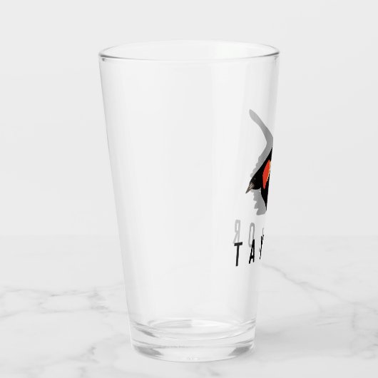 飛パーソナライズされた行中の赤翼のブラックバード タンブラーグラス (右)
