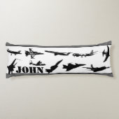 飛パーソナライズされた行機 ボディピロー (裏面)