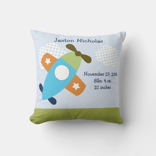 飛パーソナライズされた行記念 クッション (正面)
