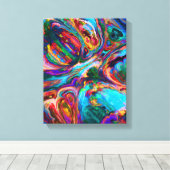 飛モダンび絵を描る キャンバスプリント (インサイチュ (ウッドフロア))