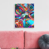 飛モダンび絵を描る キャンバスプリント (インサイチュ (リビング))