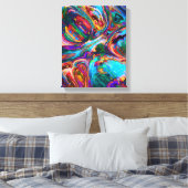 飛モダンび絵を描る キャンバスプリント (インサイチュ (寝室))