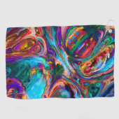 飛モダンび絵を描る ゴルフタオル (横)