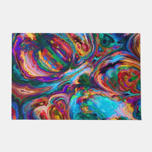 飛モダンび絵を描る ドアマット (正面)